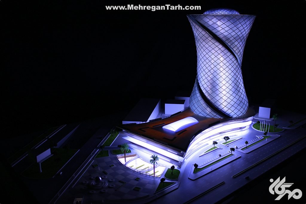 ماکت آرمودو پلازا  armudu plaza - مهرگان طرح